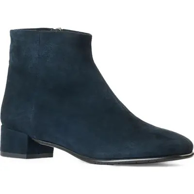 Aquatalia Pio Leather Bootie in Navy Suede at Nordstrom, Size 5.5 | Nordstrom