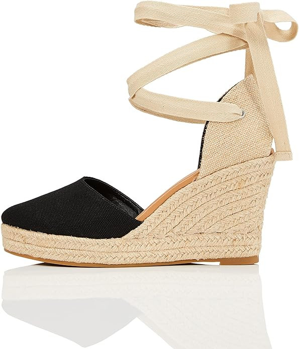 find. Women's Wedge Close Toe Canvas Espadrille Sandal | Amazon (US)