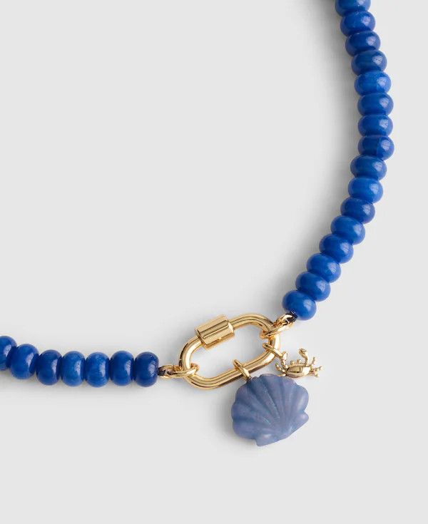Semiprecious Beaded Carabiner Charm Necklace | Madewell