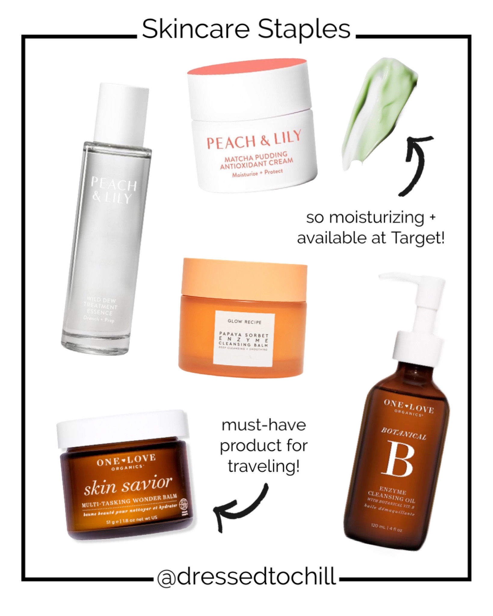 This is my lazy girl wellness update: must-have skincare products from someone who really can’t be bothered with skincare products.

• The sorbet cleansing balm makes me feel like I’m doing something wrong — like I’m rubbing melted chapstick all over my face — but it feels so good and smells delicious. 

• One Love Organics makes my two favorite products: the oil cleanser which is somehow not oily at all, and the wonder balm which can be used as a moisturizer, mask, cleanse, etc. As someone who likes to pack light, the triple-threat balm is amazing to travel with. 

• I don’t even know what an essence does, but it’s my first layer for extra moisture in my skin and always available for pick up Target along with my matcha pudding lotion. 

#LTKunder100 #LTKunder50 #LTKtravel