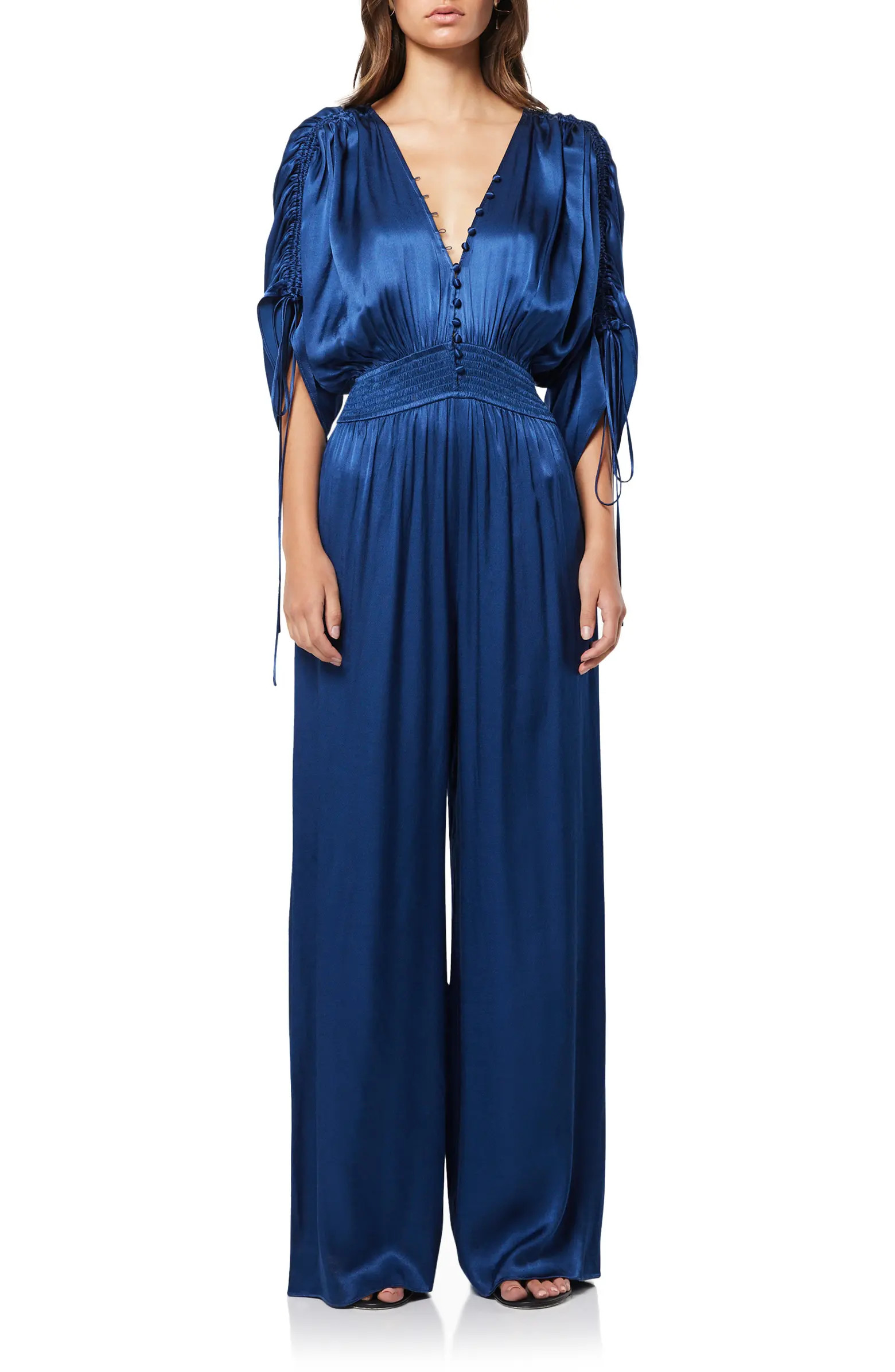 Talia Wide Leg Satin Jumpsuit | Nordstrom