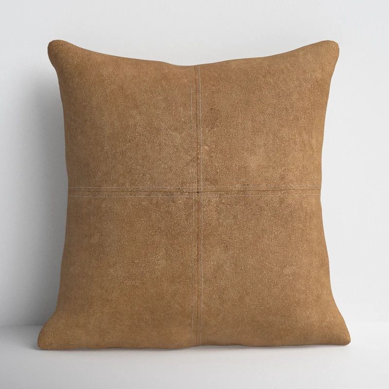 Barina Leather/Suede Throw Pillow | Wayfair North America