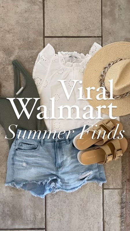 Like and comment “WALMART SUMMER” to have all links sent directly to your messages. Loving these finds! The shoes I’ve worn on repeat, hat with the coolest detail and the swimsuit is V flattering- love the ribbed detail. The top is giving me Jcrew ☀️✨
.
#walmart #walmartfinds #walmartfashion #summerstyle #summerfashion #summeroutfit #sandals #resortoutfit #beachoutfit 

#LTKSwim #LTKFindsUnder50 #LTKSaleAlert