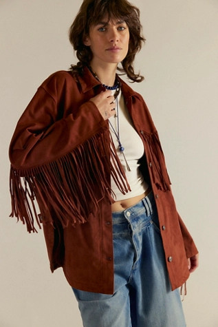 We The Free Fringe Out Vegan Suede Jacket | Free People (Global - UK&FR Excluded)