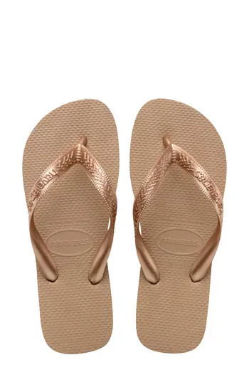 Havaianas Top Tiras Flip Flop in Rose Gold at Nordstrom Rack, Size 7/8 | Nordstrom Rack