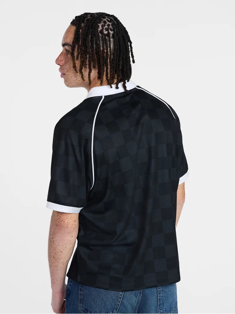 No Boundaries Soccer Jersey Mesh Tee with Short Sleeves, Men's XS-4XLT | Walmart (US)