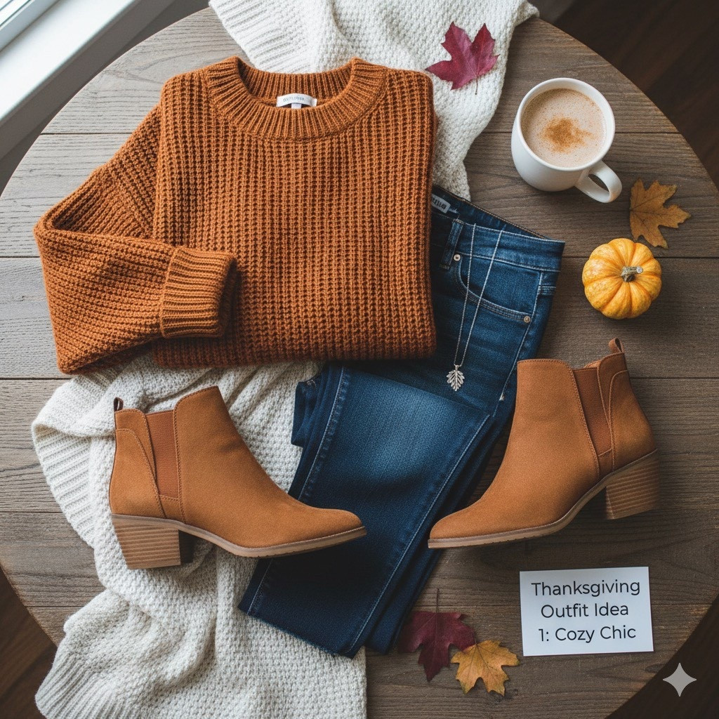 Thanksgiving outfit idea: cozy knit sweater, high-waist jeans, cute boots, and your favorite fall coat 🤎✨
Comfy enough for dinner… cute enough for pics!
Linking all my fall faves below! 🛍️

#ThanksgivingOutfit #FallFashion #CozySeason #LTKHoliday #FallStyle #OOTD #ChicAndComfy #LTKFallFashion


#LTKHoliday #LTKCyberWeek #LTKStyleTip