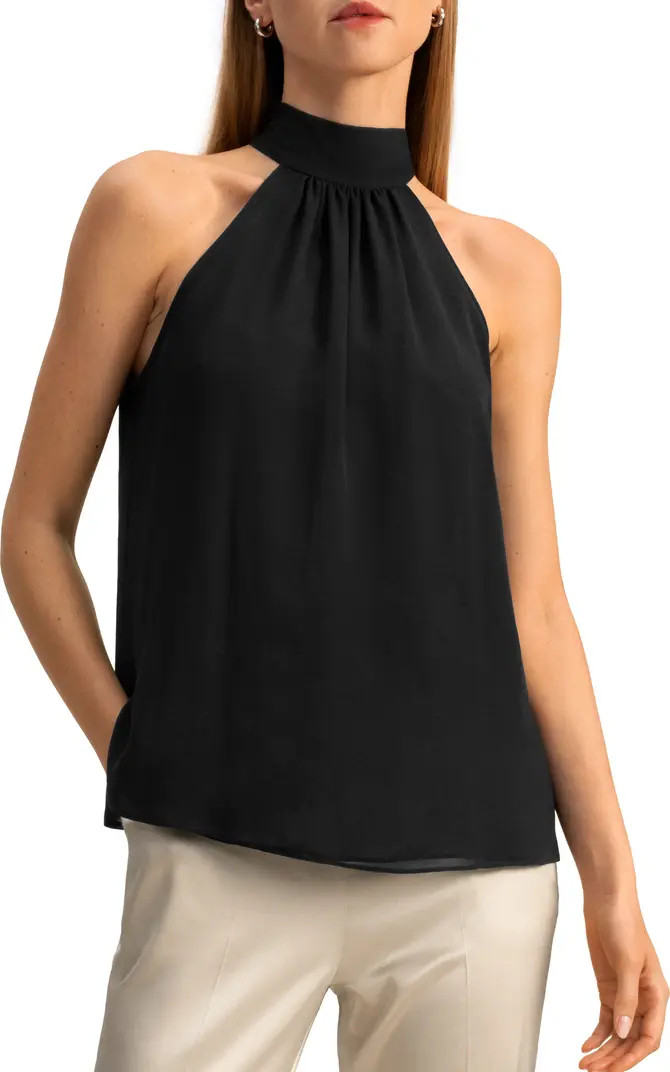Lilysilk Silk Georgette Halter Neck Top | Nordstrom | Nordstrom