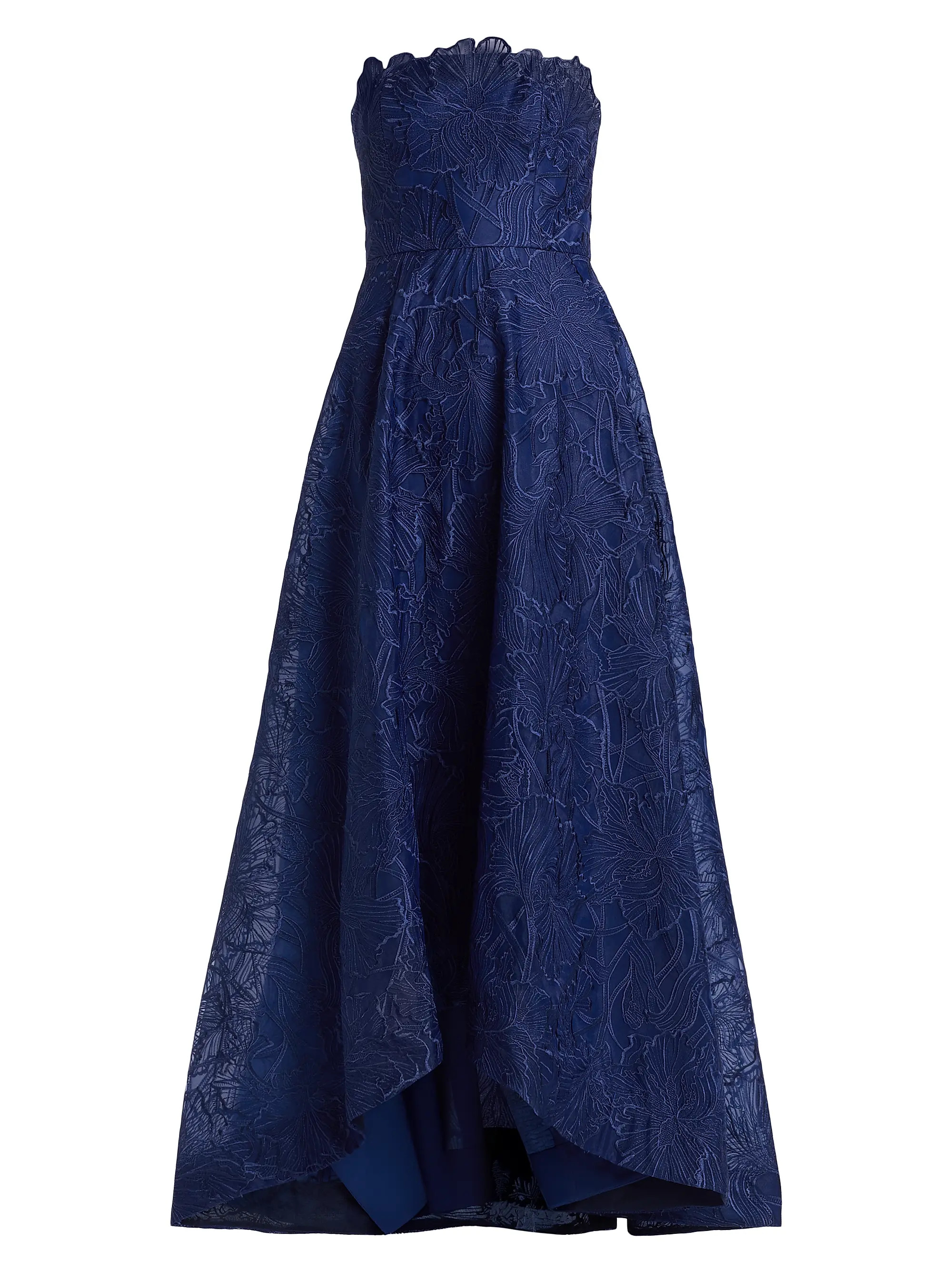 As It May Joie Embroidered Organza Strapless A-Line Gown | Saks Fifth Avenue | Saks Fifth Avenue