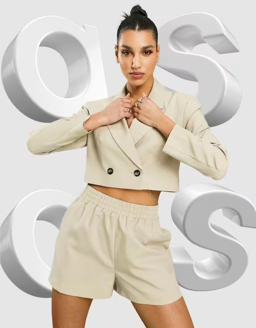 ASOS DESIGN – Mansy – Kurzer Anzugblazer in Camel | ASOS (Global)
