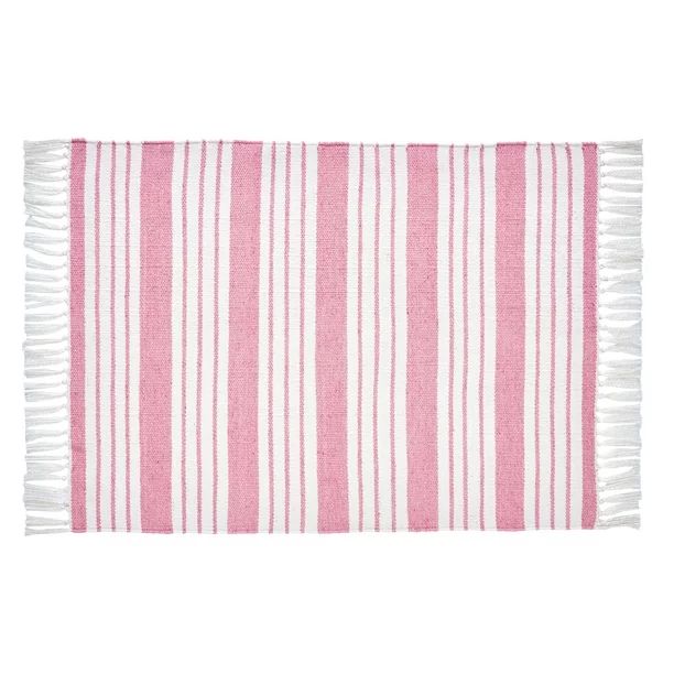 My Texas House Pink Stripe Layering Rug, 24" x 36" - Walmart.com | Walmart (US)