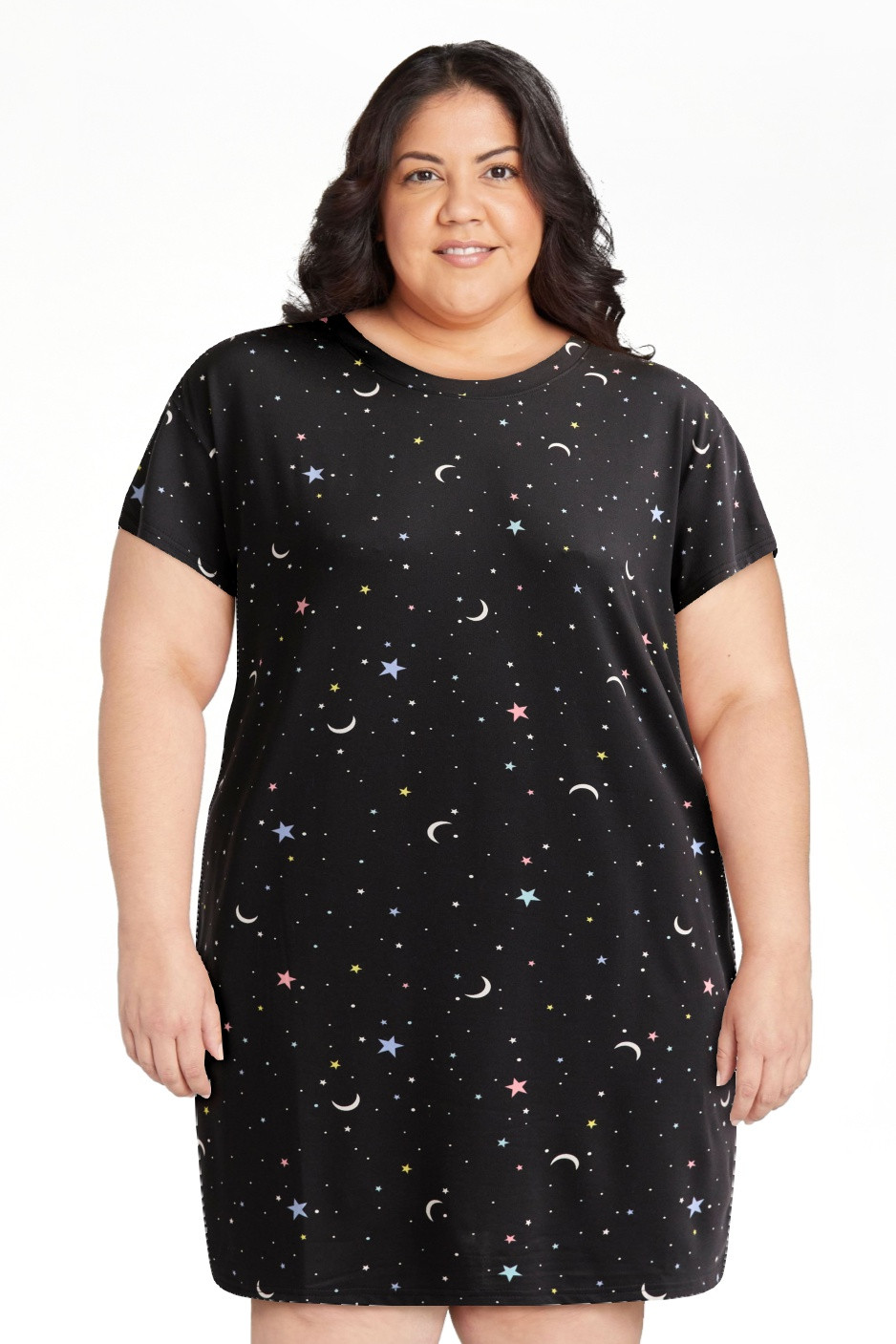 Joyspun Women's Dreamy Soft Collection Sleepshirt with Short Sleeves, Sizes S/M-2X/3X | Walmart (US)