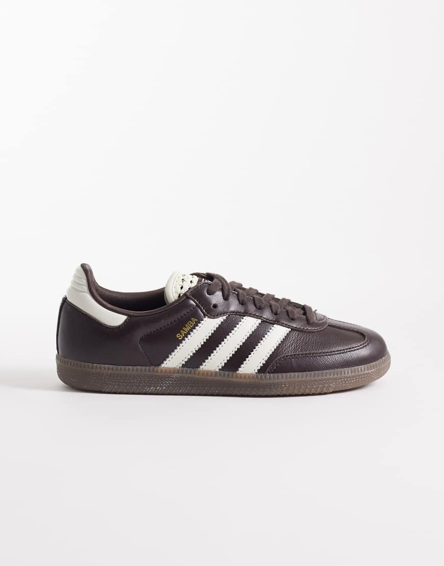 adidas Originals Samba OG sneakers in brown with crochet tounge | ASOS (Global)