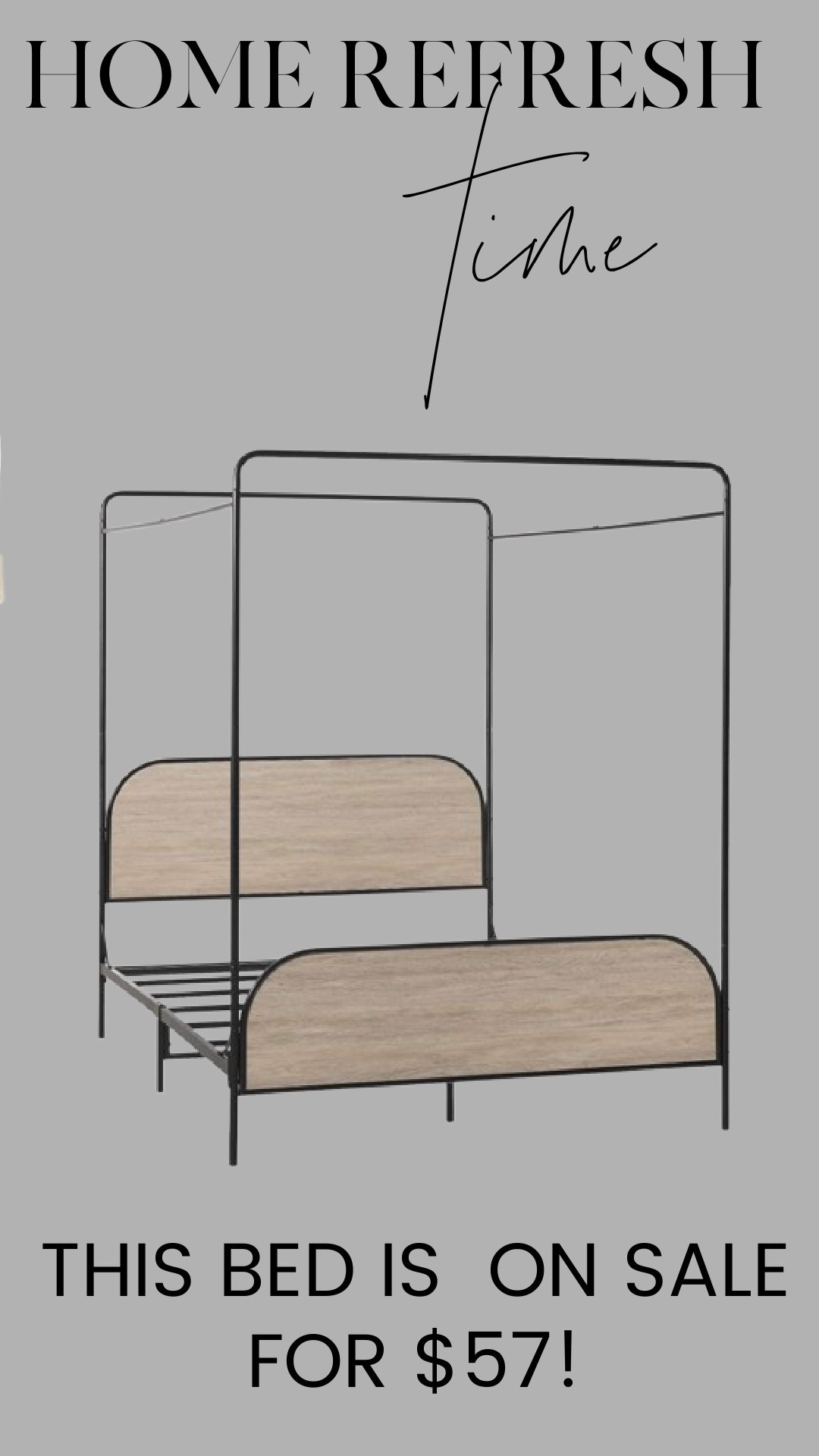 This bed is the definition of a home refresh steal 🤍 Modern, minimal, and under $60 while it lasts. If you’ve been waiting to upgrade a guest room or teen space, this is your sign. 

#LTKSaleAlert #LTKHome #LTKFindsUnder100