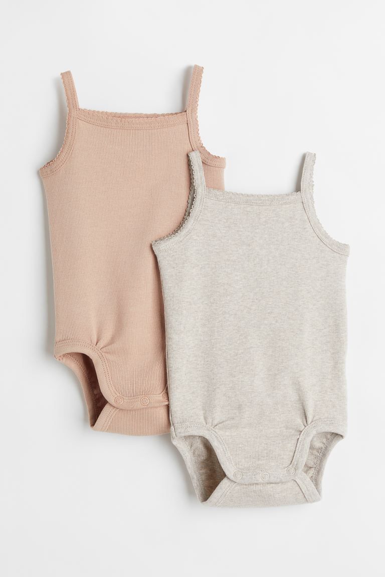 2-pack Ribbed Cotton Bodysuits | H&M (US + CA)