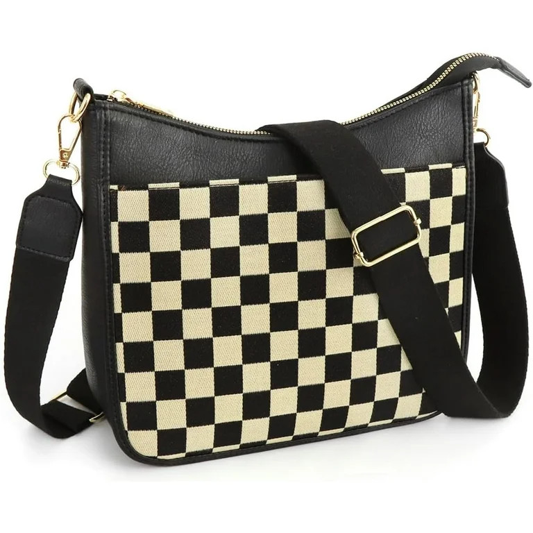 Checkered Crossbody Bags for Women Checkered Cross Body Bum Bag Hobo Shoulder Satchels Wallet Pur... | Walmart (US)
