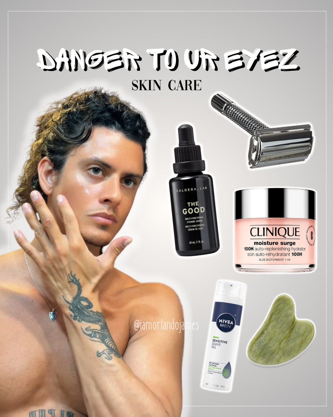 Danger to ur eyez 

Products used:
▪️Van Der Hagen Traditional Razor
▪️Nivea Sensitive Skin Shave Gel
▪️Beyzade Rose Oil* (Currently unavailable - similar Rose Oil linked)
▪️Gua Sha
▪️Caldera+Lab The Good Serum
▪️Clinique Moisture Surge 100H Auto-Replenishing Hydrator

#skin #skincare #beauty #grwm

#LTKBeauty #LTKMens