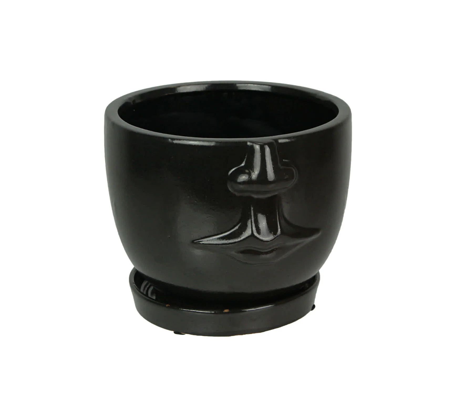 NAPCO Brown Ceramic Face Planter Decorative Flower Pot Plant Holder Decor | NAP-13424 | Lowe's