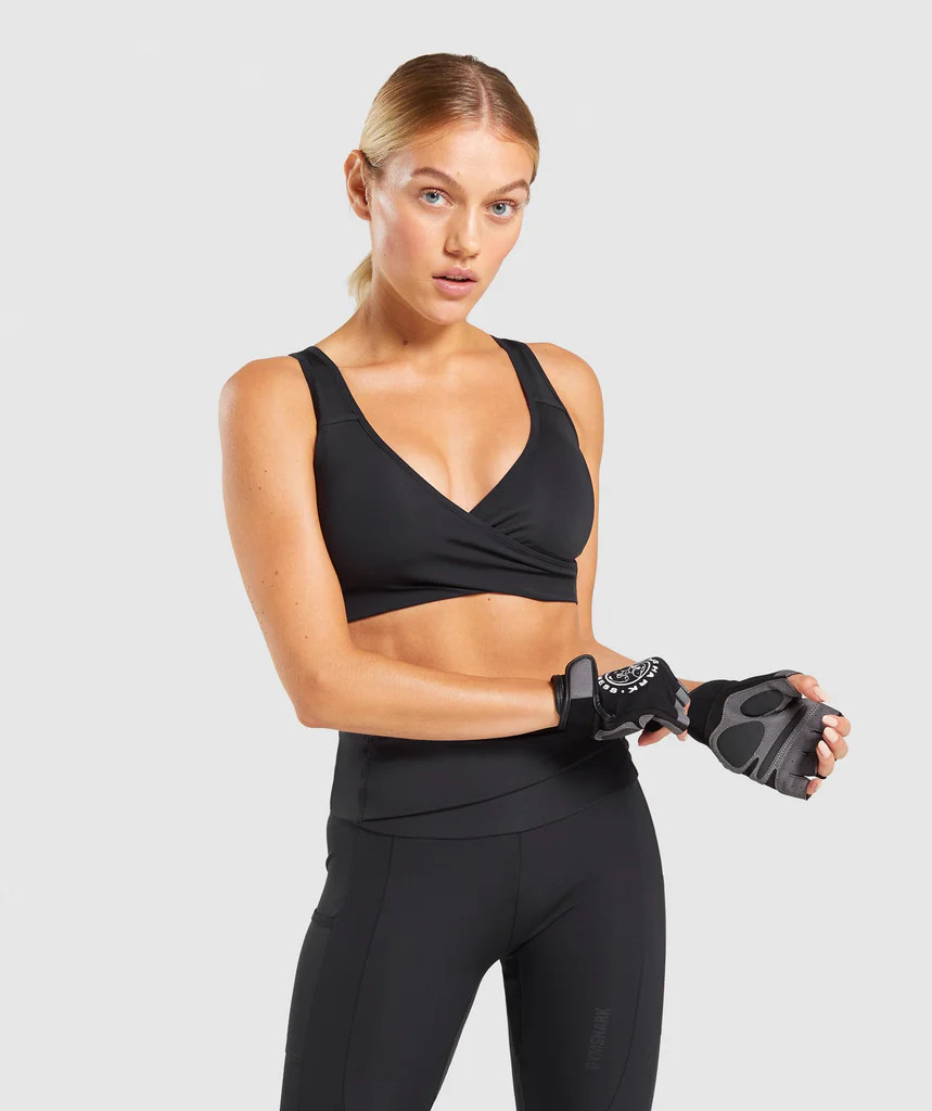 Gymshark Chalk Sport Bra - Black | Gymshark (Global)