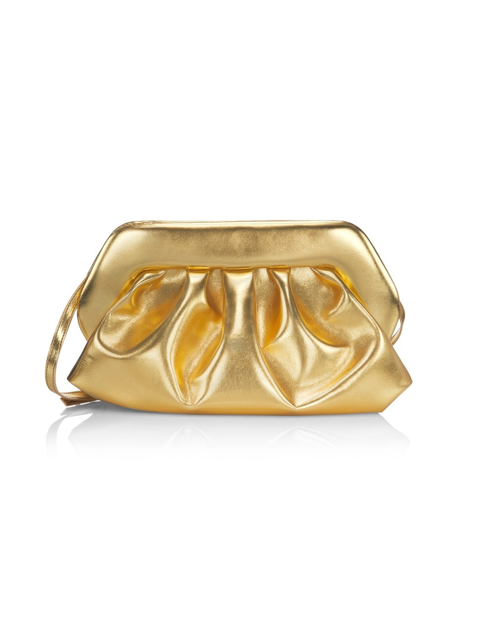 Women's Bios Laminated Vegan Metallic Leather Clutch - Gold - Gold | Saks Fifth Avenue