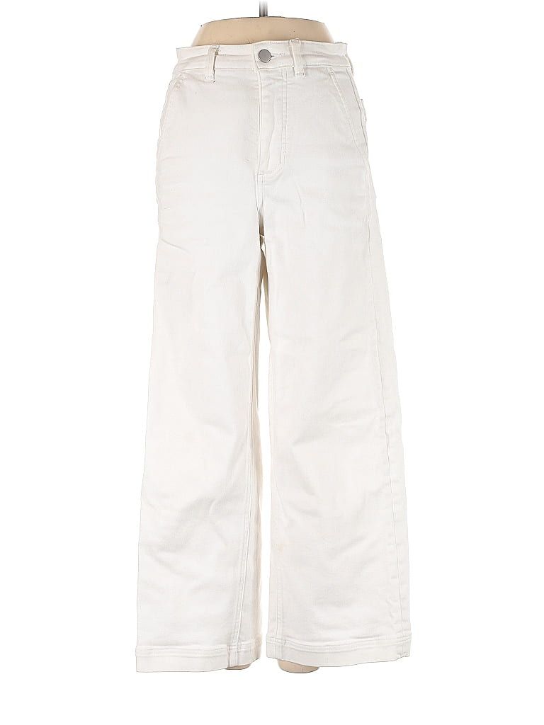 Everlane Solid White Ivory Jeans Size 0 - 49% off | thredUP