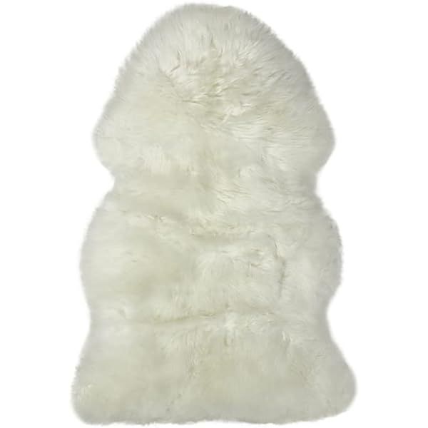 duduta White Faux Fur Chair Seat Covers, Fluffy Shag Sheepskin Bedside Rugs Throw Washable 2x3 ft | Amazon (US)