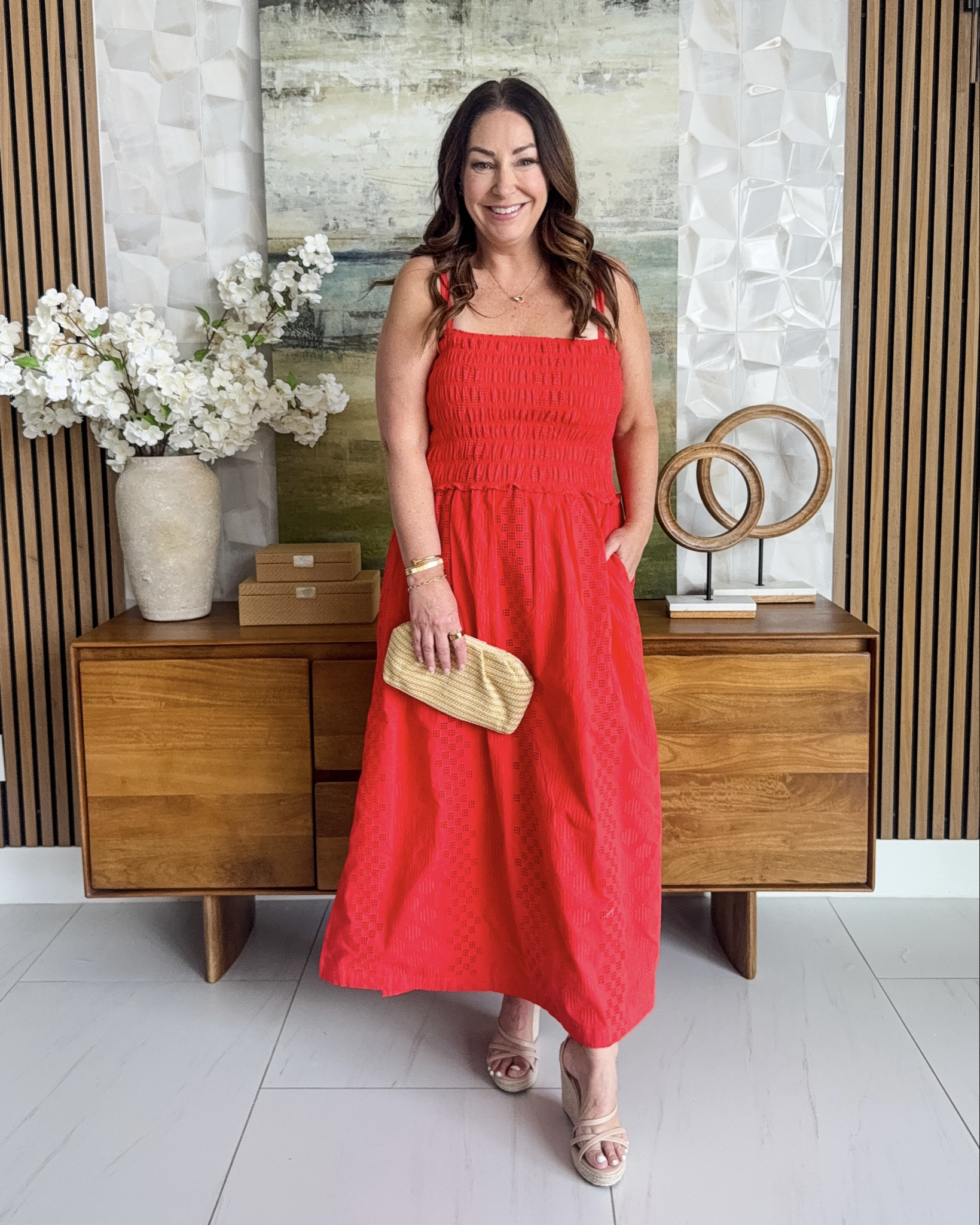 Red eyelet maxi dress great for grad parties and Mother’s Day / tts wearing large 

#LTKMidsize #LTKMothersDay #LTKSeasonal