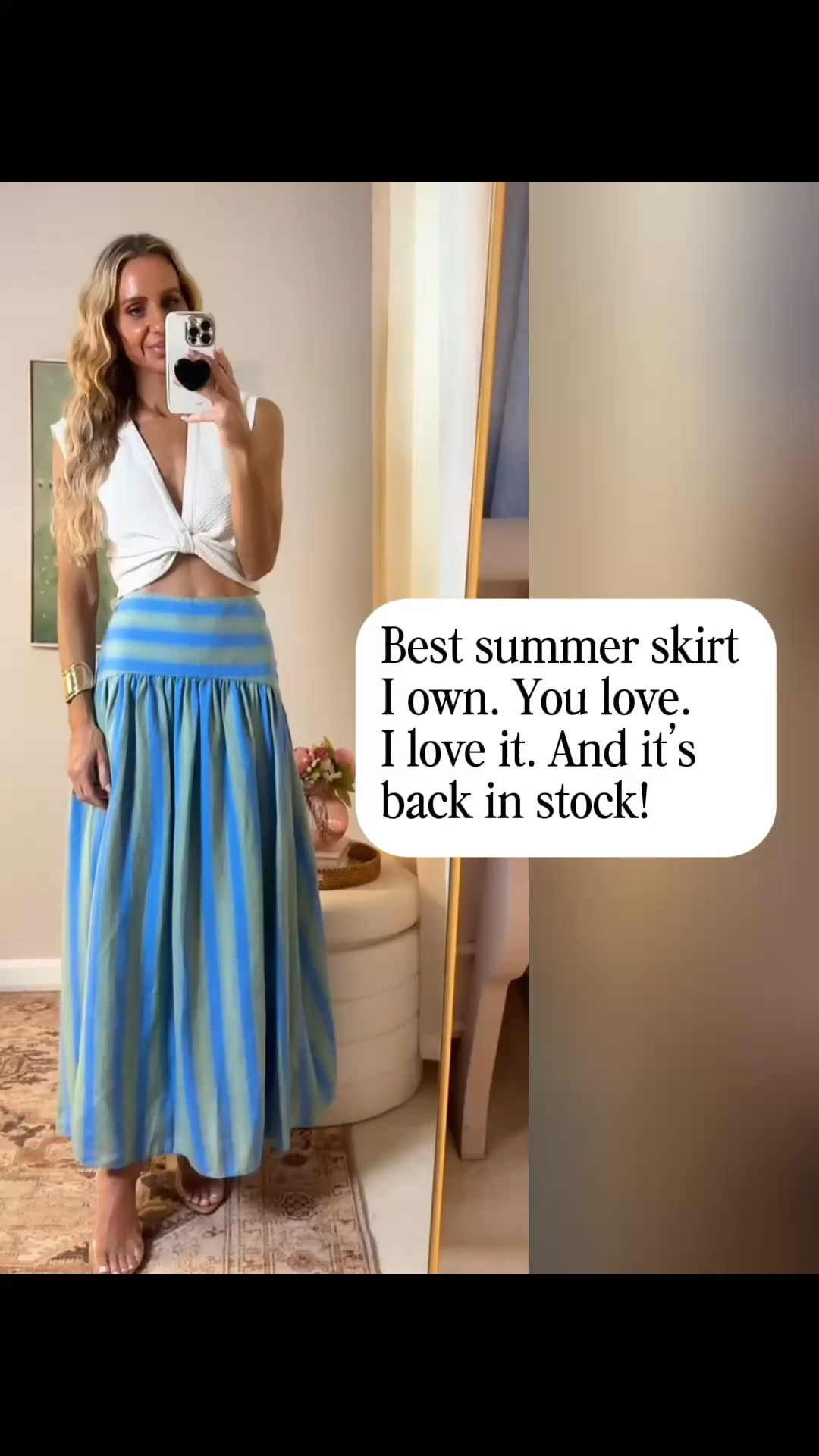 Best selling skirt back in stock.

#LTKSeasonal #LTKOver40 #LTKU