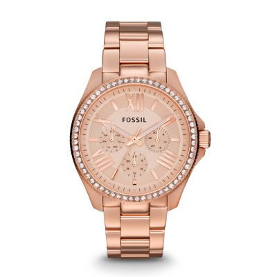 Cecile Multifunction Rose-Tone Stainless Steel Watch - $165.00 | Fossil (US)