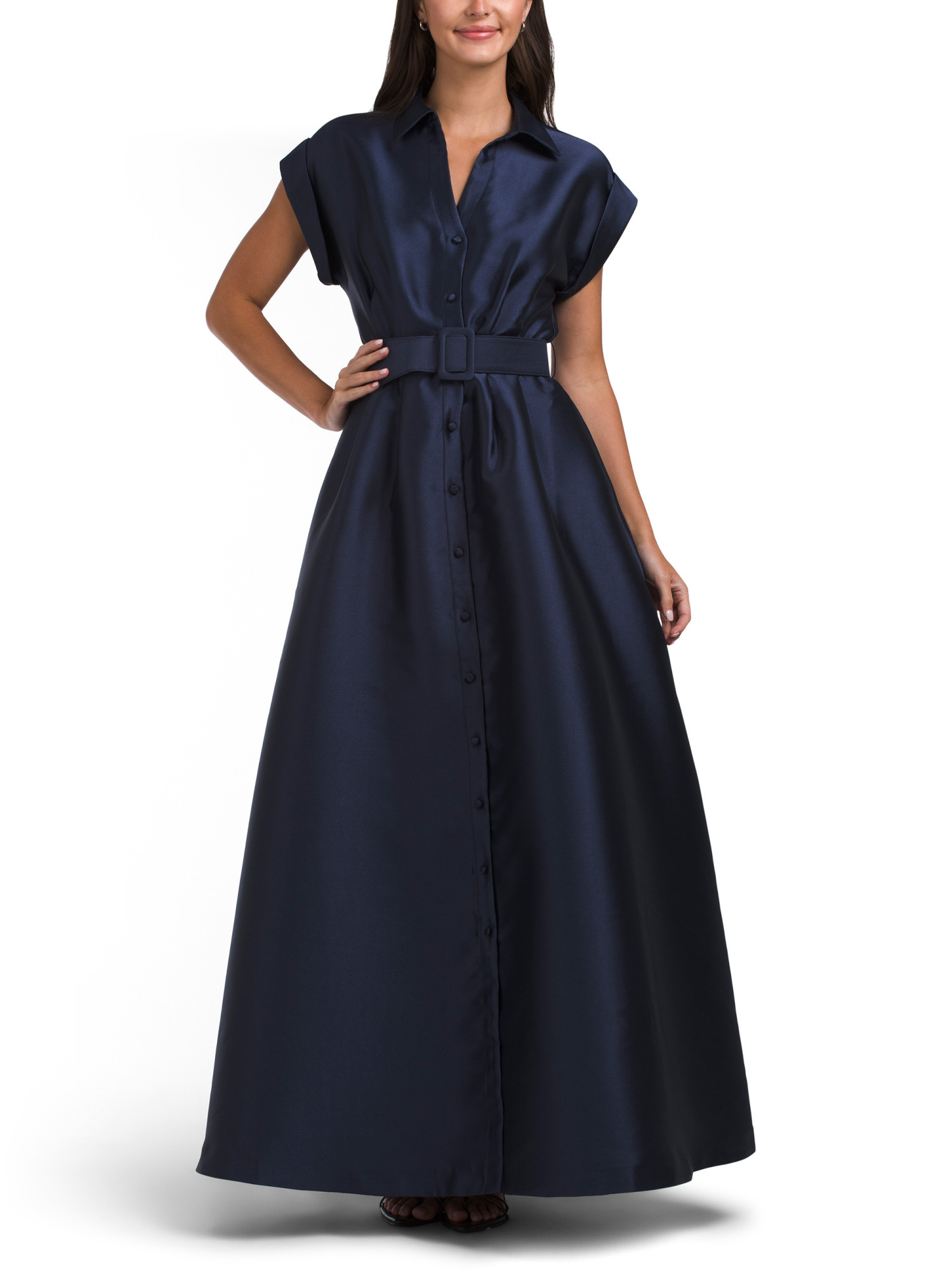 Solid Mikado Dress With Belt | Women | Marshalls | Marshalls