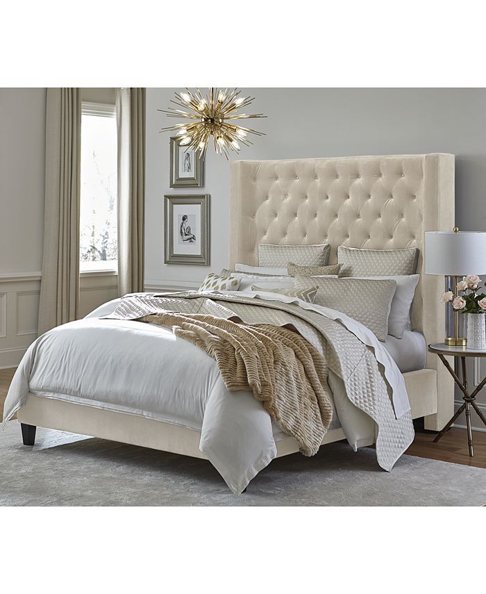 Furniture Chloe Ivory Cal-King Bed, Created for Macy's & Reviews - Furniture - Macy's | Macys (US)