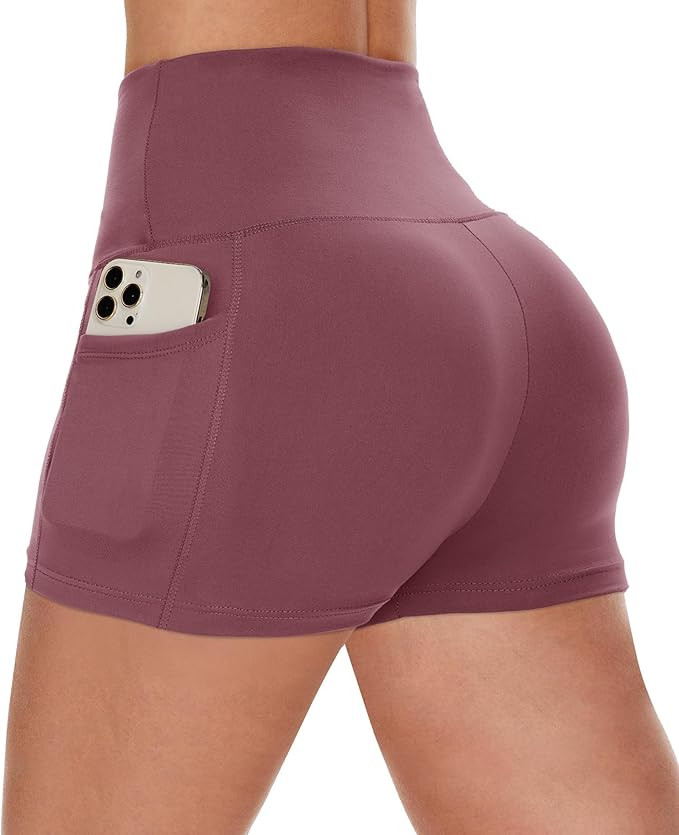 CAMPSNAIL Biker Shorts Women with Pockets - 3"/5"/8" High Waisted Workout Spandex Tummy Control G... | Amazon (US)