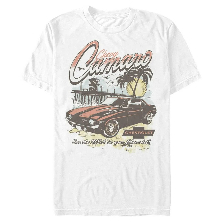 Men's General Motors See the USA in Your Chevrolet Camaro  Graphic Tee White Medium | Walmart (US)