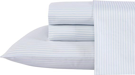 Laura Ashley Home - Queen Sheets, Soft Sateen Cotton Bedding Set - Sleek, Smooth, & Breathable Ho... | Amazon (US)