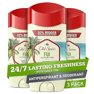 Old Spice Men's Antiperspirant & Deodorant Fiji with Palm Tree, 3.4oz, Pack of 3 | Amazon (US)