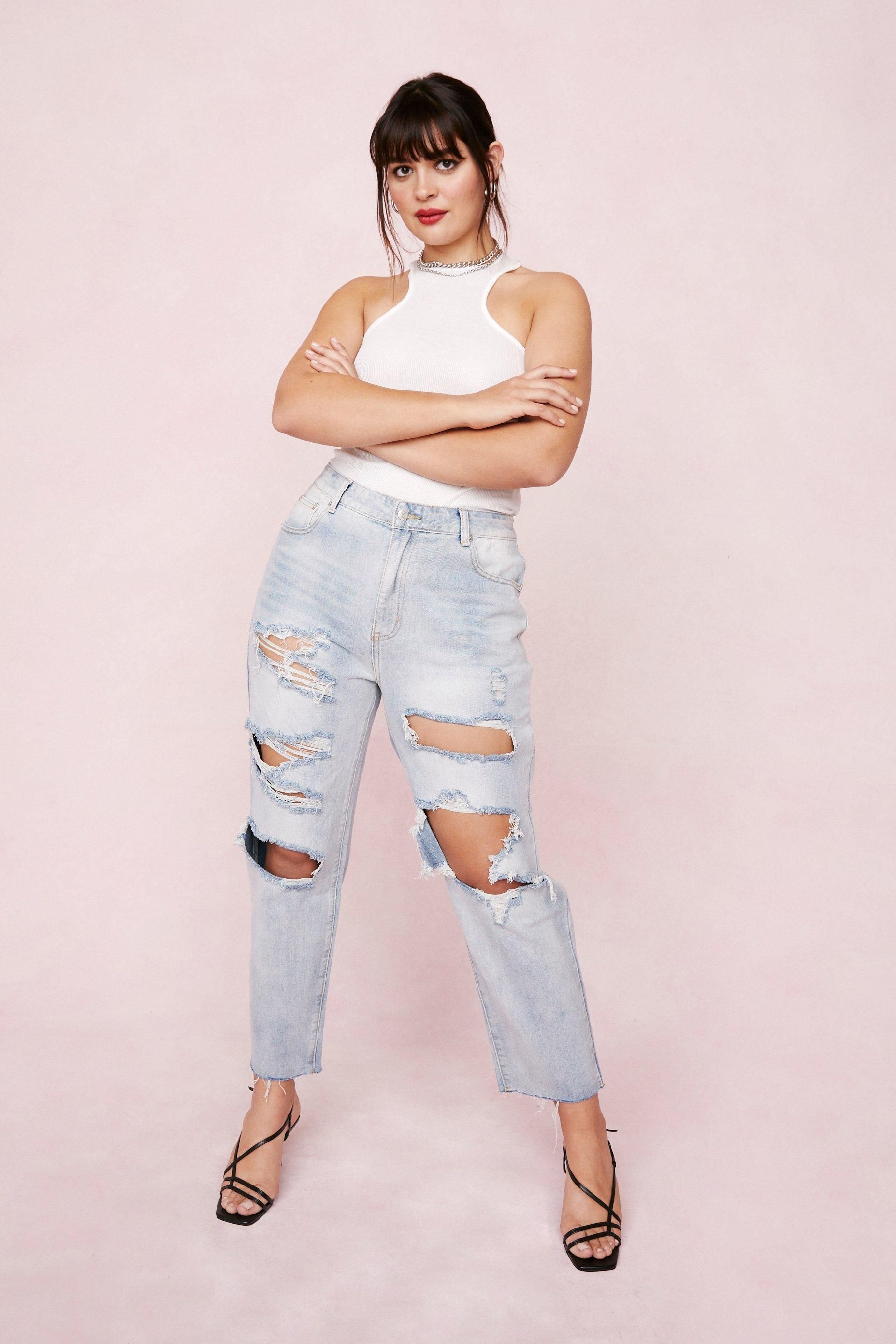 Distress No More Plus High-Waisted Jeans | NastyGal (US & CA)