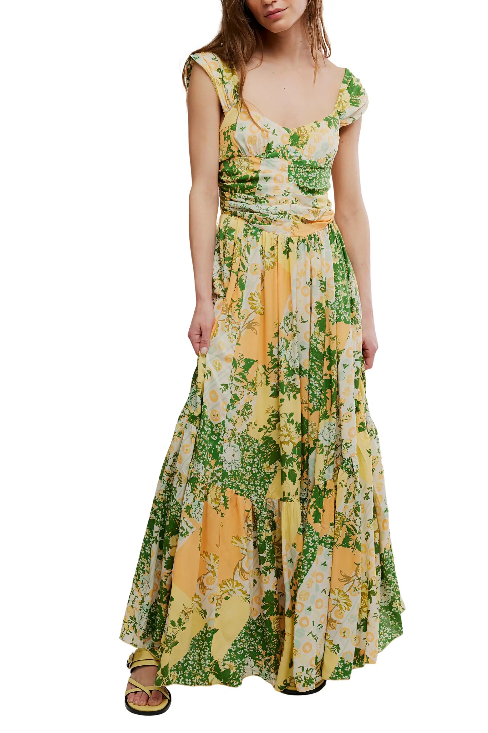 Free People Sasha Floral Mesh Midi Dress (Women) | Nordstrom | Nordstrom