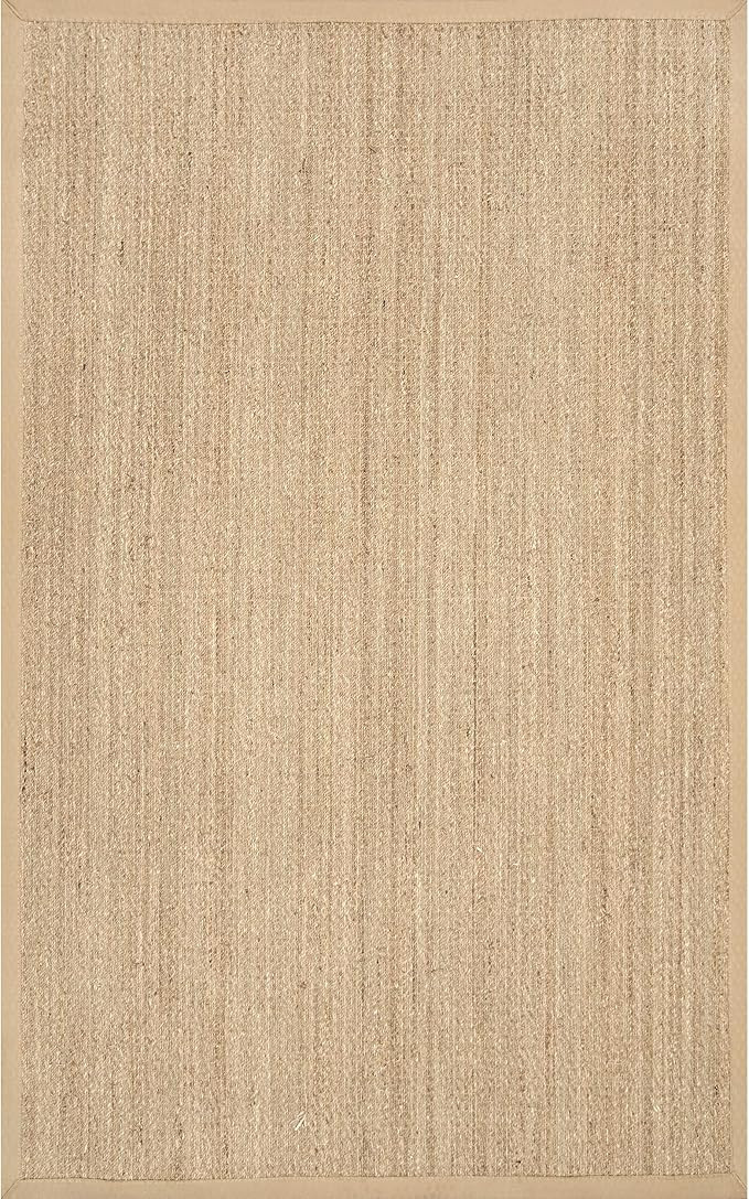 nuLOOM Elijah Natural Seagrass Farmhouse Area Rug, 8' x 10', Beige | Amazon (US)