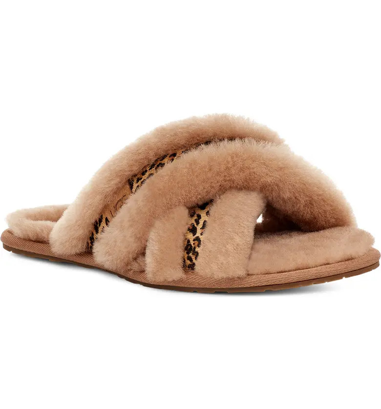 Scuffita Speckles Genuine Shearling & Calf Hair Slipper (Women) | Nordstrom