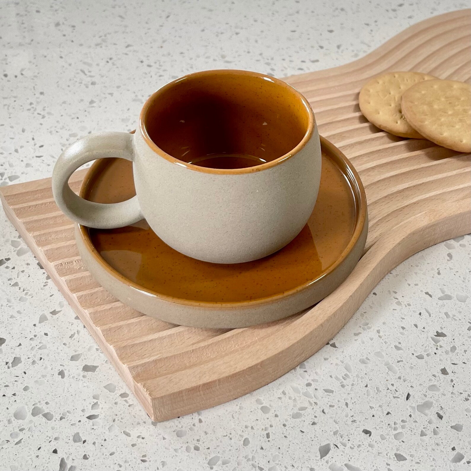 Colorful Ceramic Mug Set With Saucer Cappuccino Mugs Ceramic - Etsy | Etsy (US)