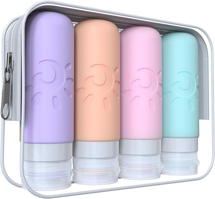 Travel Bottles for Toiletries, TSA Approved Travel Containers 3oz Leak Proof Travel Tubs Refillab... | Amazon (US)