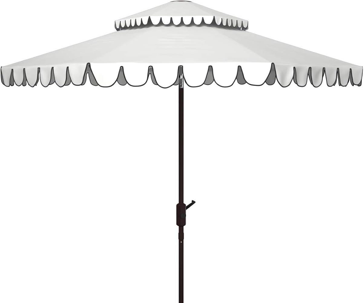 Safavieh Outdoor Venice 9-Foot Round Double Top Crank UV Protected Umbrella | Amazon (US)