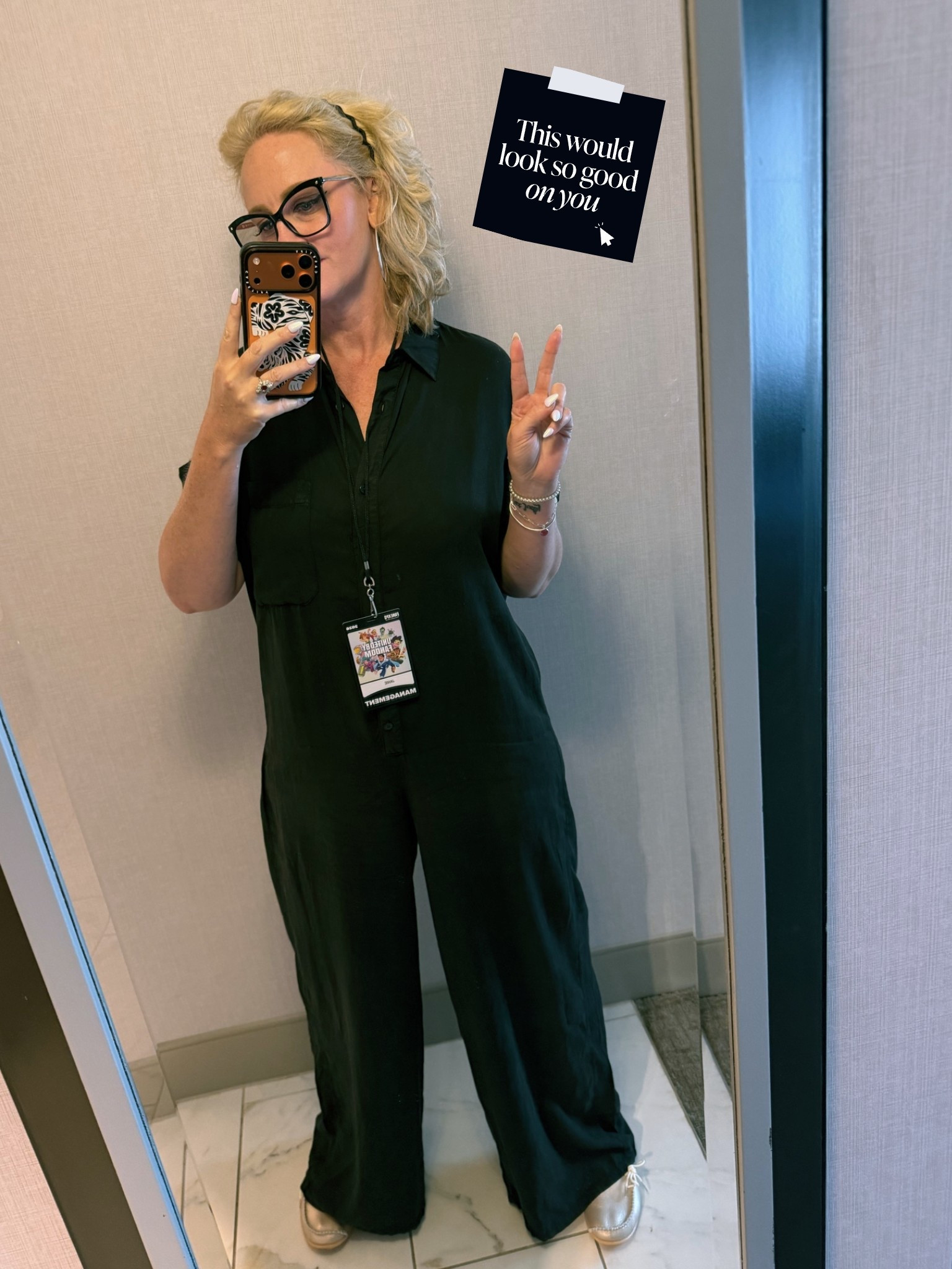 Bought the Zara jumpsuit in size M. No regrets. 🖤✌️

#LTKootd #LTKSeasonal #LTKOver40