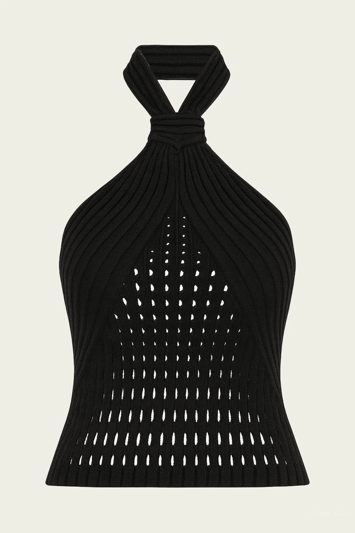 Lyrix Knit Halter Top in Black - Black S | Shop Olivia