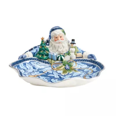 Fitz And Floyd Holiday Home Blue Santa Server | Belk