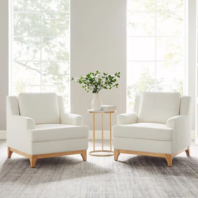 31.5In Boucle Upholstered Accent Chair, Set Of 2 | Wayfair North America