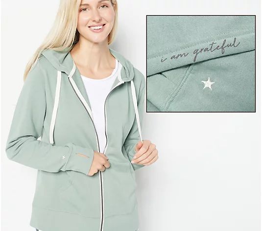 Peace Love World Love Life French Terry Hoodie | QVC