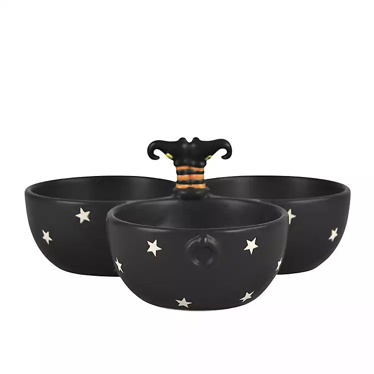 Witch Feet 3-Section Halloween Serving Dish | Kirkland's Home