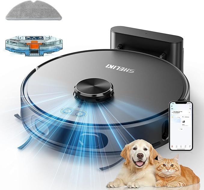 Robot Vacuum and Mop, 3-in-1 Robotic Vacuums Cleaner with LiDAR Navigation Smart Mapping & Max St... | Amazon (US)