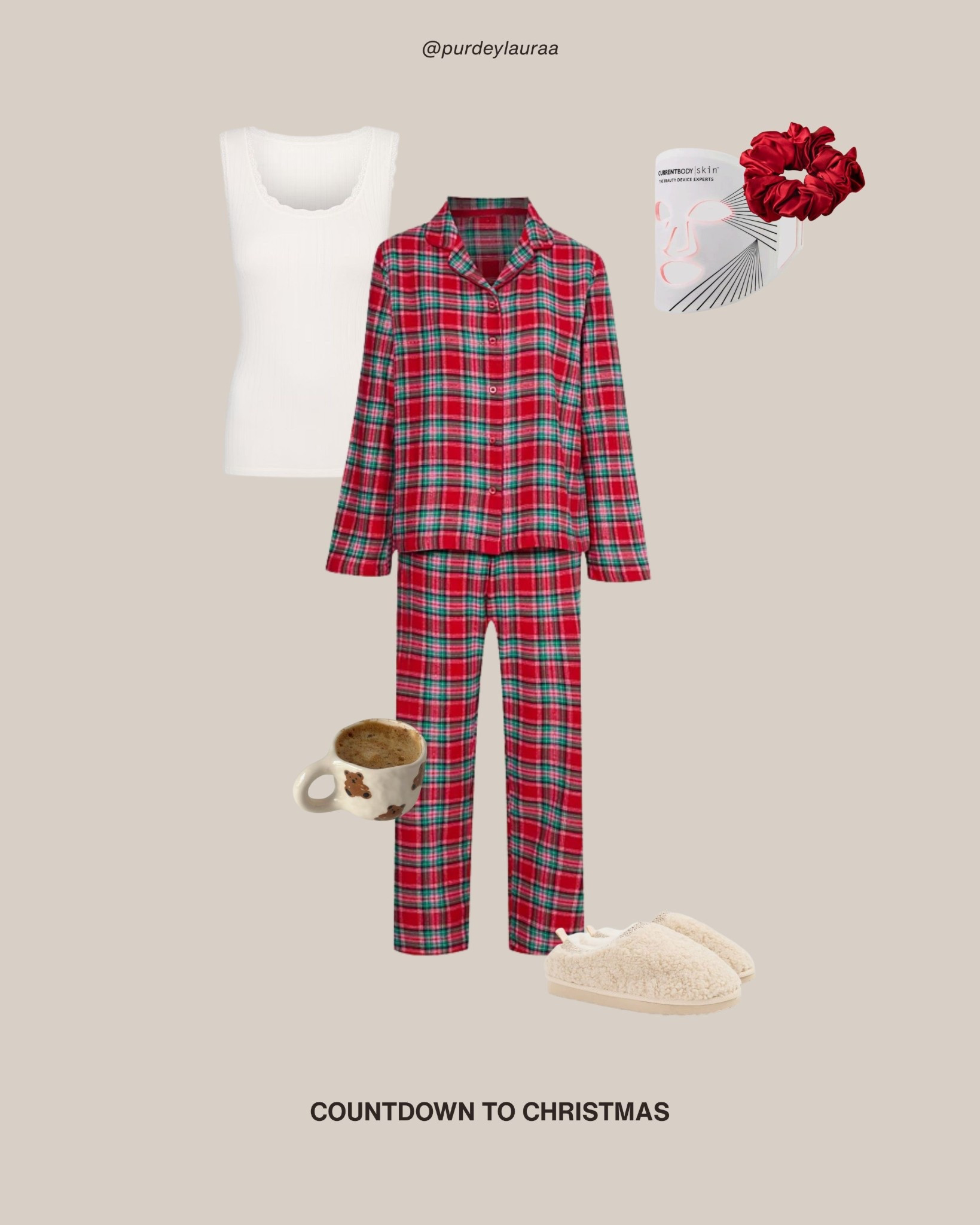 Checkered pyjamas, festive pyjamas, Christmas pyjamas, GEORGE at ASDA,  cosy outfit, cosy slippers 

#LTKstyletip #LTKwinter #LTKuk